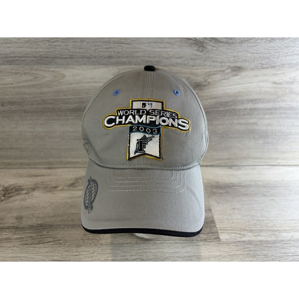 New Era Hat‎ Cap Florida Marlins Mens OSFM 2003 World Series Champions Vintage